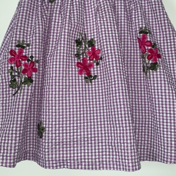 Rare Editions Purple Floral Seersucker Dress 5 EUC - Picture 3 of 11